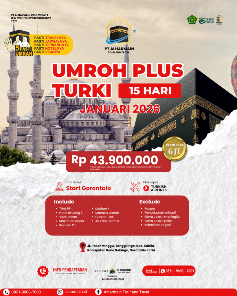 Brosur umroh plus Turki